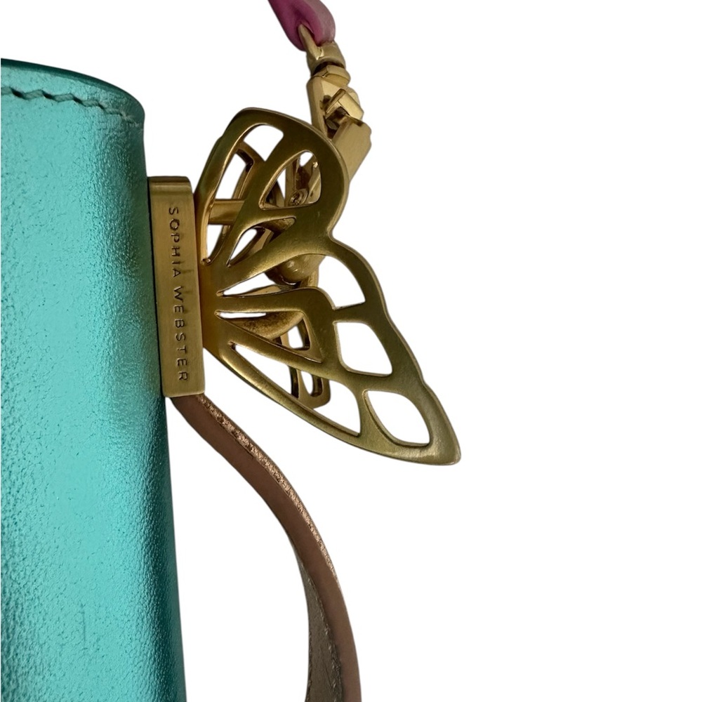 Sophia Webster Mariposa Pink & Blue leather crossbody bag - Picture 6 of 6